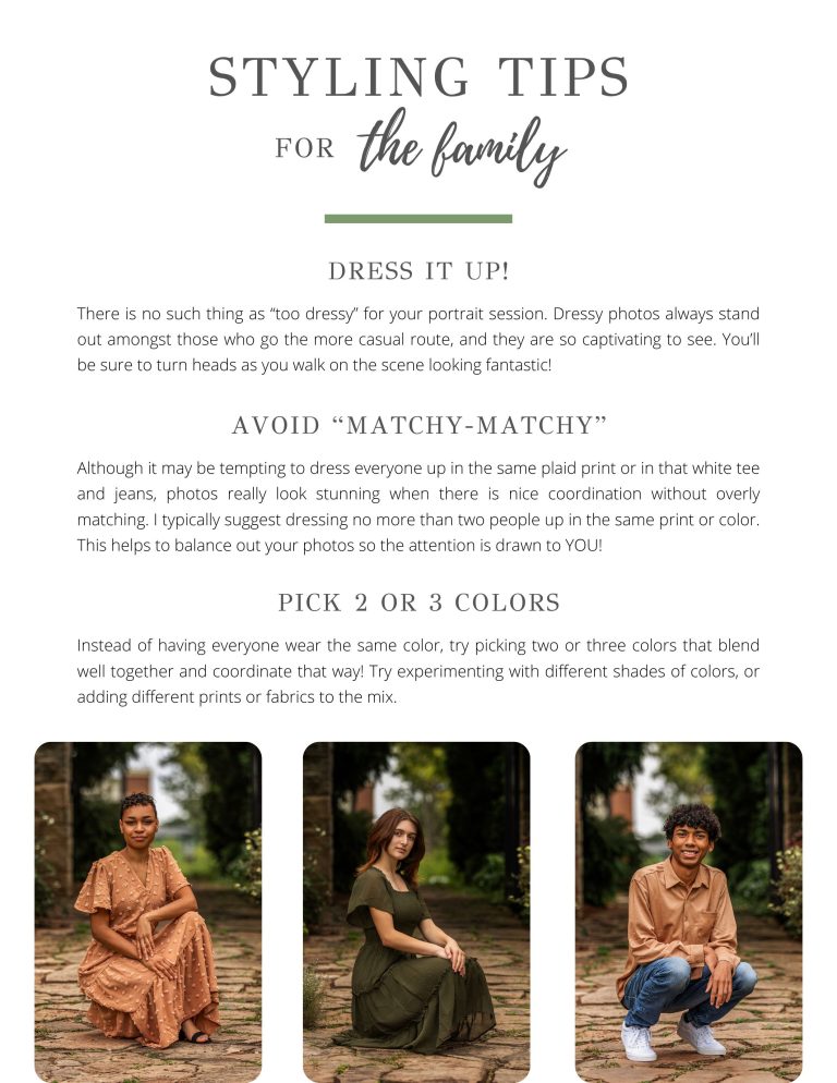 Styling Tips for family session