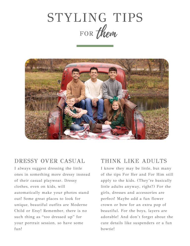 styling tips for family michigan photographer