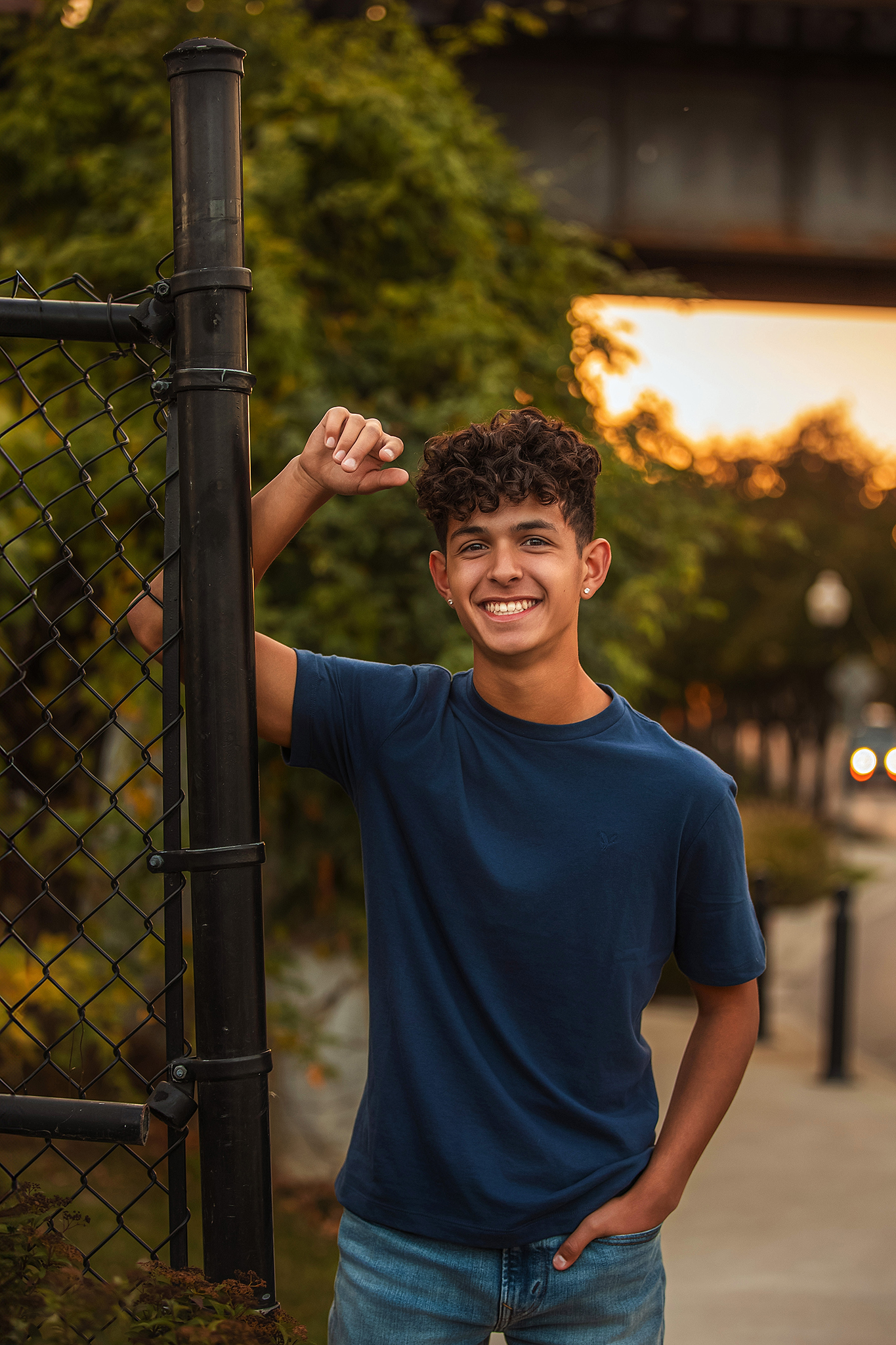 Outdoor senior portrait session in Michigan