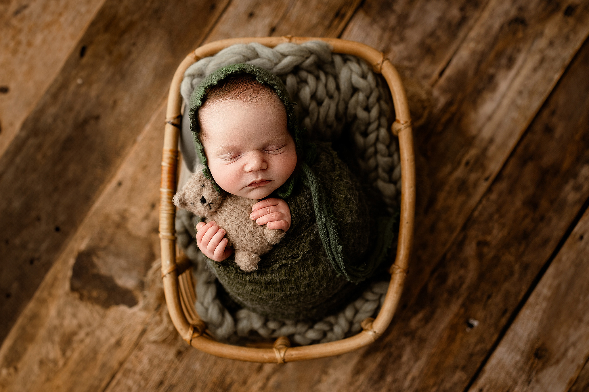 Newborn close up baby led studio photography Livingston County