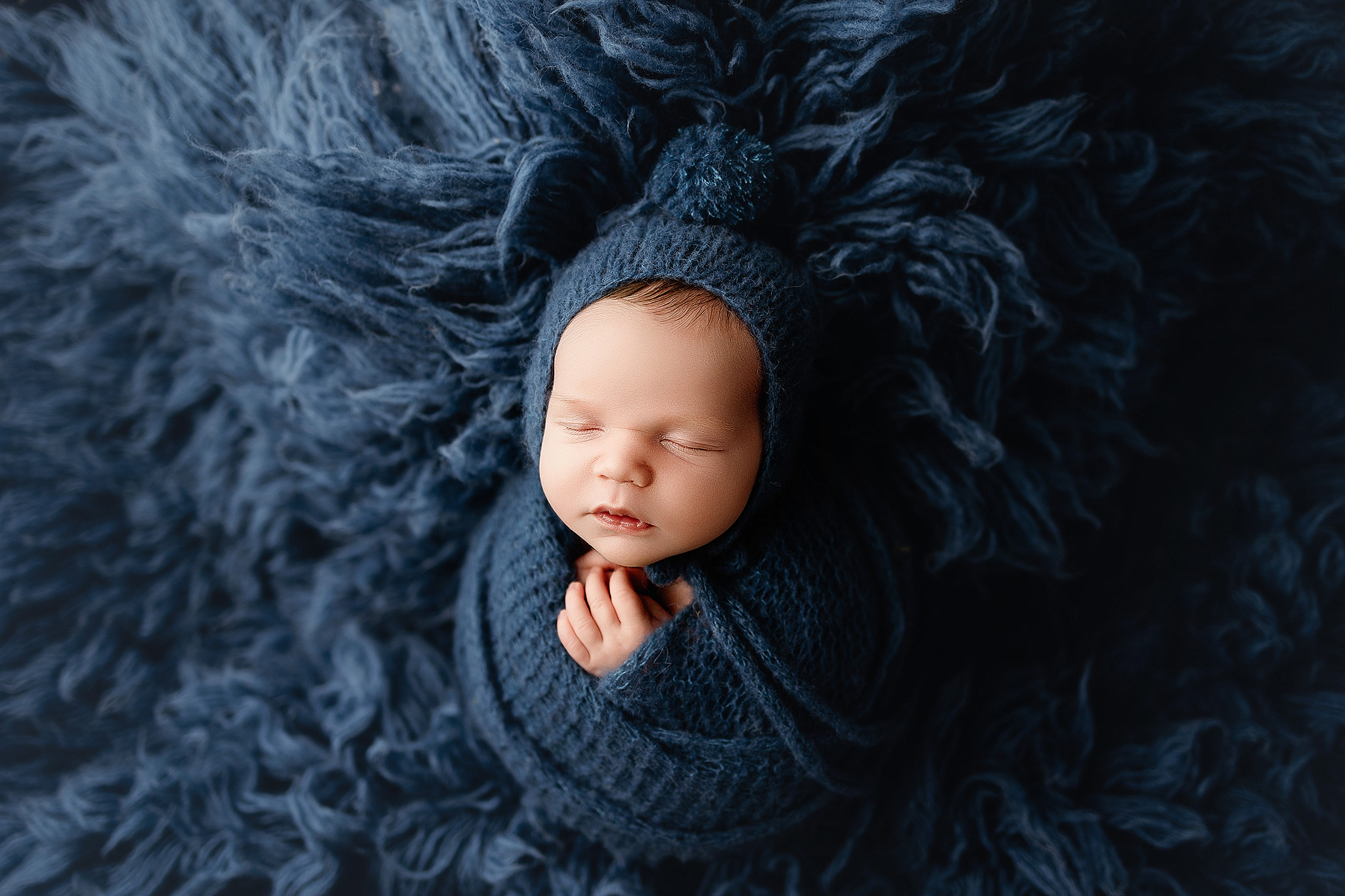Newborn photographer Brighton Michigan area baby led studio session