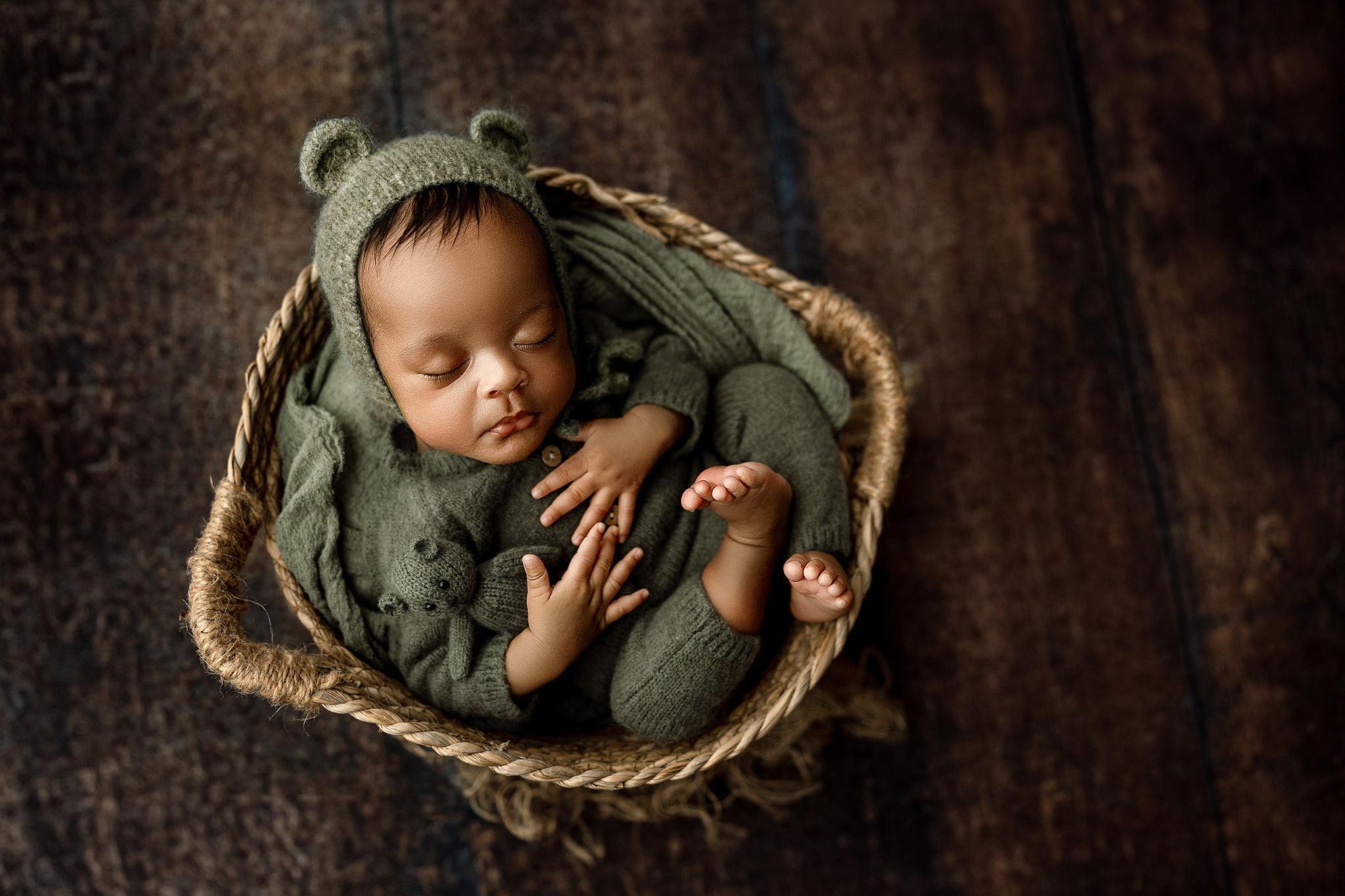Modern newborn photography Fowlerville Michigan studio portrait