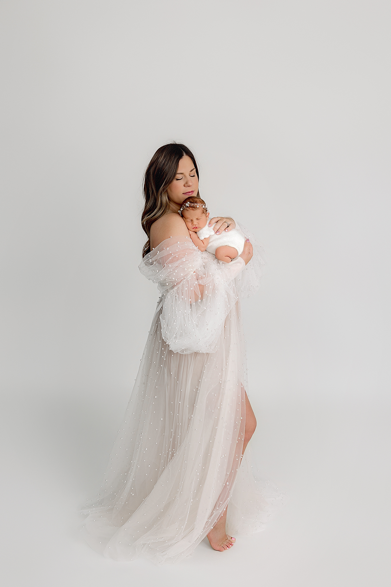Editorial newborn photography near Brighton Michigan